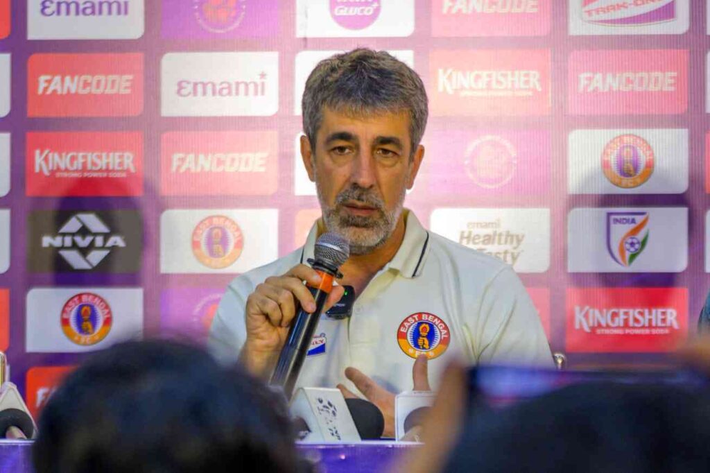 East Bengal Head Coach Oscar Bruzon at ISL 2025-26 Derby Pre Match Press Conference