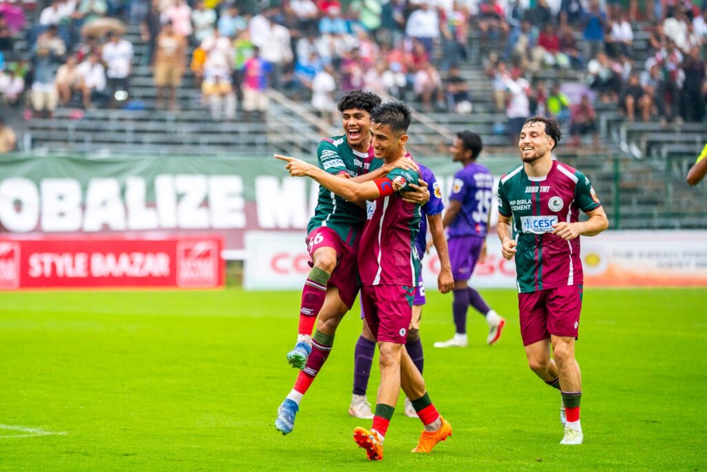 Kiyan Nassiri after scoring