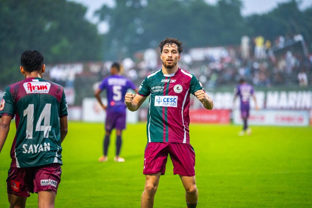 Suhail Bhat celebrating after scoring