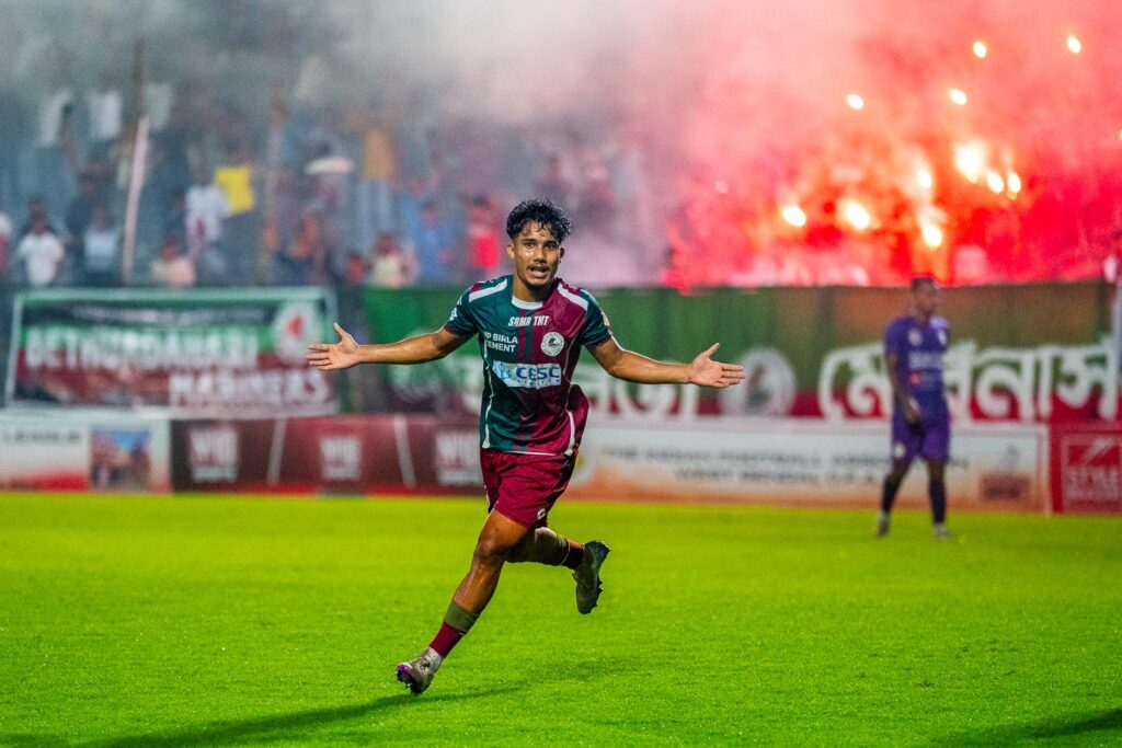 Bivan Jyoti celebrating after scoring