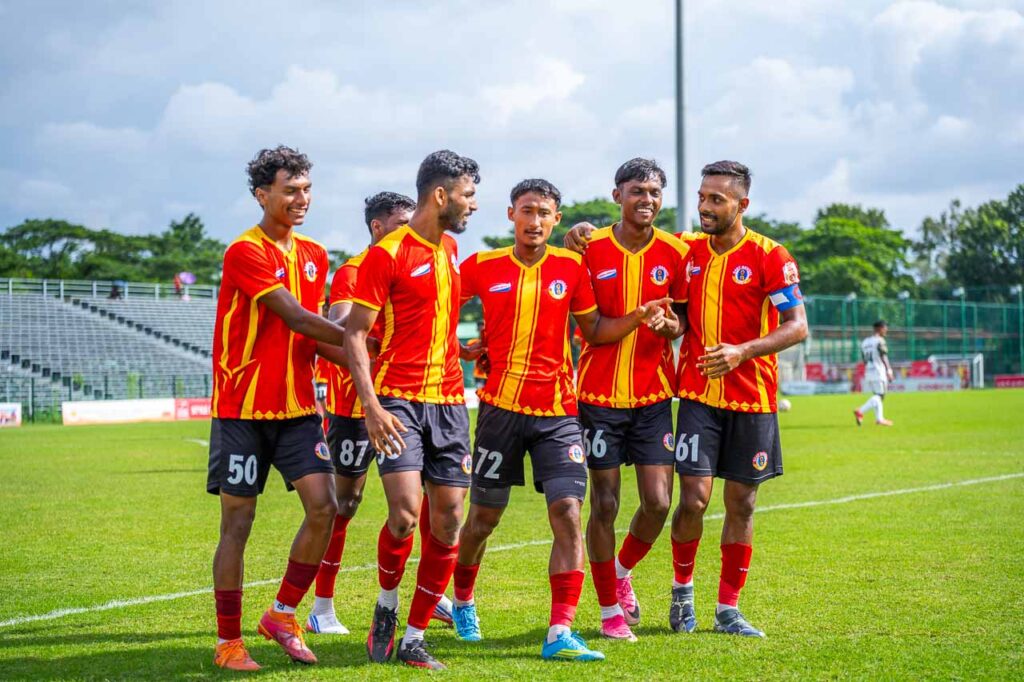 East Bengal FC secured a 2–0 win and sealed their place in the Calcutta Football League 2026 Super Six