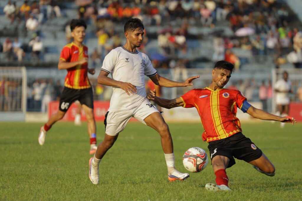 Akash Hemram’s stoppage-time equaliser rescued East Bengal, while Mohammedan Sporting moved into second place in the CFL Super Six table.