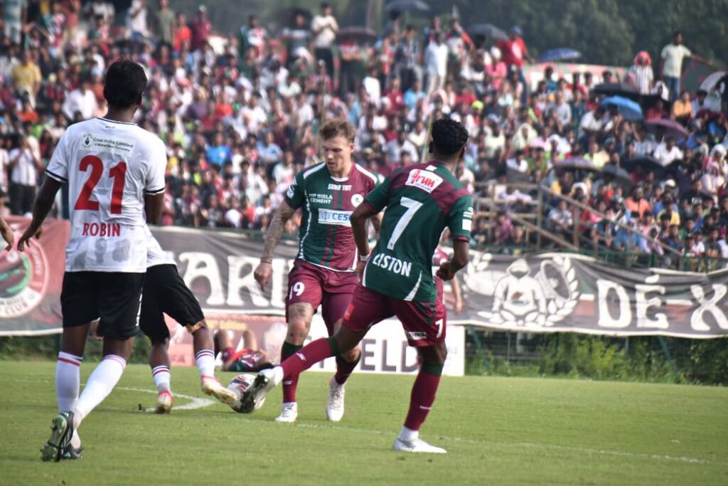 Lee Erwin opened the scoring for Mohun Bagan, but Etyan’s equaliser and a missed penalty ensured a 1–1 draw