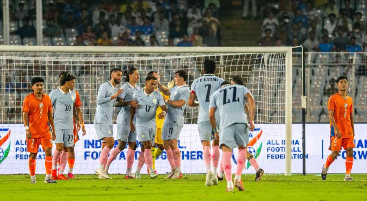India suffer a crushing 6–1 defeat to Uruguay
