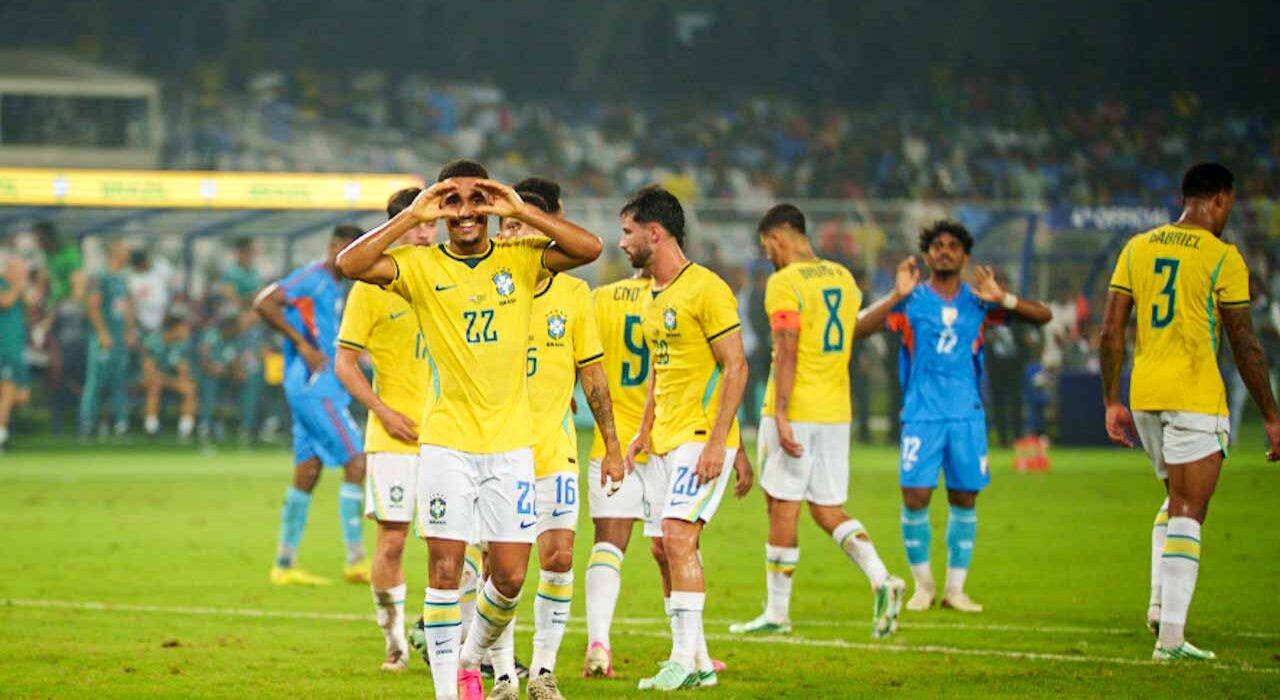 Brazil sealed a 4–0 win over India in Kolkata, but the Blue Tigers showed resilience