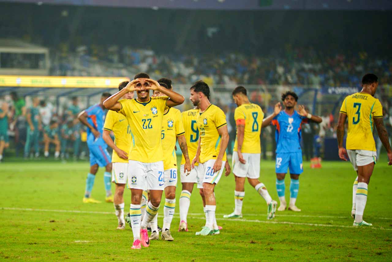 Brazil sealed a 4–0 win over India in Kolkata, but the Blue Tigers showed resilience