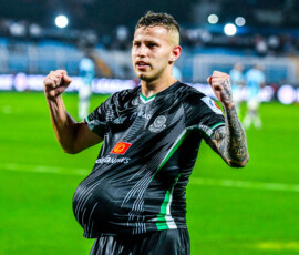 Alexis of Mohammedan SC celebrating after scoring against FC Goa in ISL 2024-25