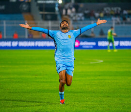 Parag Shrivas after scoring against Mohammedan SC in ISL 20234-25