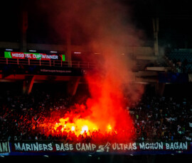 Mohun Bagan SG fans celebrating